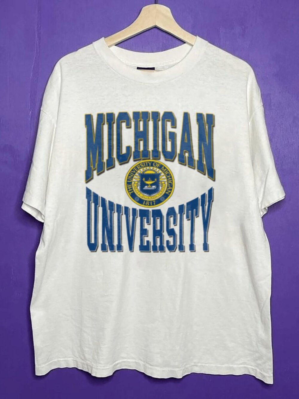 90s Vintage Michigan Wolverines Football Shirt, University of Michigan Shirt Tee